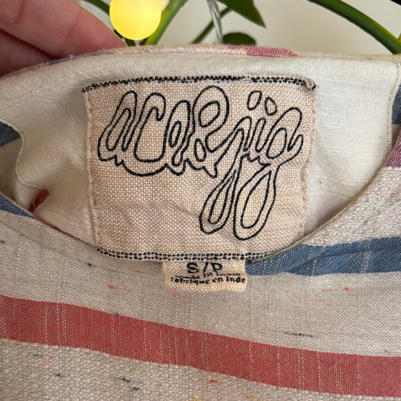 Ace & Jig Multicolor Striped Button-Shoulder Blouse - Picture 3 of 7